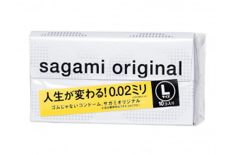 Презервативы Sagami Original 0.02 L-size увеличенного размера - 10 шт.