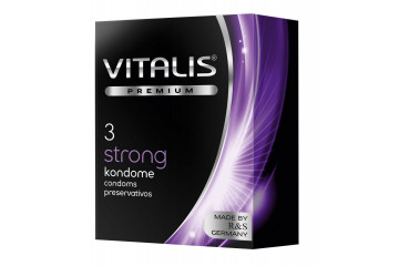 Презервативы с утолщенной стенкой VITALIS PREMIUM strong - 3 шт.