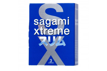 Розовые презервативы Sagami Xtreme Feel Fit 3D - 3 шт.