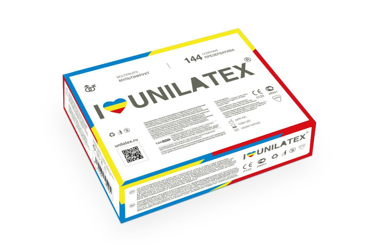 Разноцветные ароматизированные презервативы Unilatex Multifruits - 144 шт.