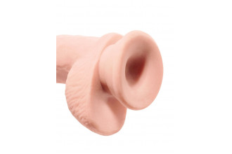 Телесный фаллоимитатор на присоске 10 Triple Density Cock with Balls - 26,7 см.