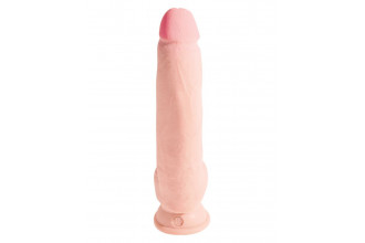 Телесный фаллоимитатор на присоске 10 Triple Density Cock with Balls - 26,7 см.