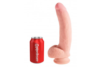 Телесный фаллоимитатор на присоске 10 Triple Density Cock with Balls - 26,7 см.