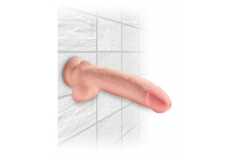 Телесный фаллоимитатор на присоске 10 Triple Density Cock with Balls - 26,7 см.