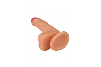 Телесный фаллоимитатор на присоске Brave - 17,5 см.