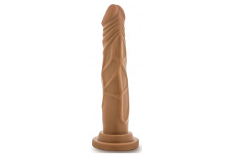 Кофейный фаллоимитатор без мошонки Dr. Skin Realistic Cock Basic 7.5 - 19 см.
