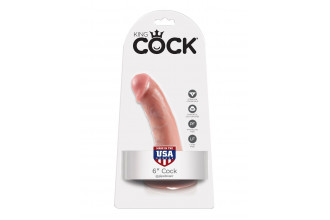 Телесный фаллоимитатор 6 Cock на присоске - 15,2 см.