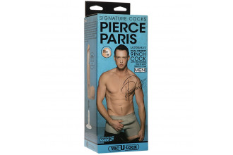 Телесный фаллоимитатор-реалистик Signature Cocks Pierce Paris со съемной присоской - 23,5 см.