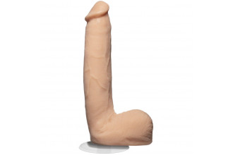 Телесный фаллоимитатор-реалистик Signature Cocks Pierce Paris со съемной присоской - 23,5 см.