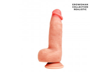 Телесный фаллоимитатор на присоске Брутальный