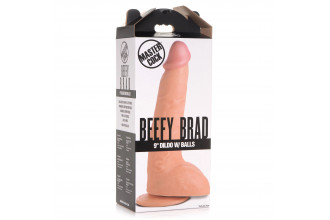 Телесный фаллоимитатор Beefy Brad 9’’ Dildo with Balls - 22,4 см.