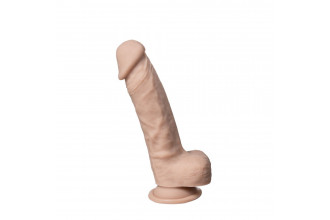 Телесный фаллоимитатор на присоске Real Skin Model 1 - 17,8 см.