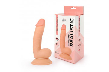 Реалистичный фаллоимитатор Erowoman телесного цвета на присоске
