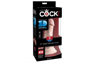 Телесный фаллоимитатор на присоске 5 Triple Density Cock - 15,24 см.