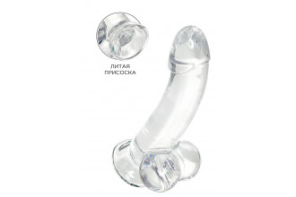 Прозрачный реалистичный фаллоимитатор Cryst - 15 см.