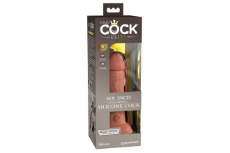 Кофейный фаллоимитатор 6 Silicone Dual Density Cock - 17 см.