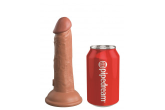 Кофейный фаллоимитатор 6 Silicone Dual Density Cock - 17 см.