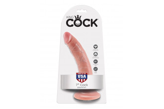 Телесный фаллоимитатор с присоской 7 Cock - 17,8 см.