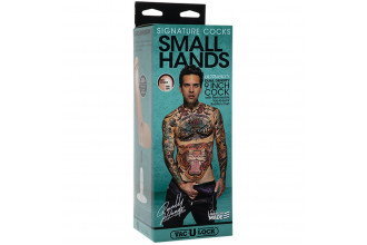 Телесный фаллоимитатор-реалистик Signature Cocks Small Hands со съемной присоской - 23,5 см.
