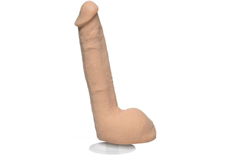 Телесный фаллоимитатор-реалистик Signature Cocks Small Hands со съемной присоской - 23,5 см.