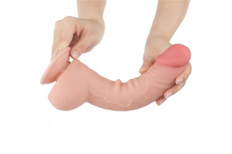 Телесный фаллоимитатор 9.5 Sliding Skin Dual Layer Dong - 24 см.