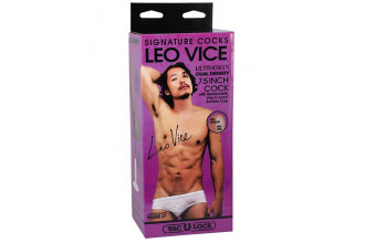 Телесный фаллоимитатор на съемной присоске Signature Cocks Leo Vice - 19,1 см.
