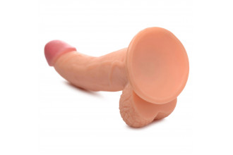 Телесный фаллоимитатор на присоске 7.5 Dildo with Balls - 21,5 см.