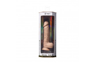 Телесный фаллоимитатор на присоске Real Skin Model 1 - 21 см.