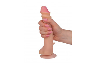 Фаллоимитатор REAL Standard с шипами - 21 см.