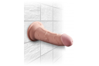 Телесный фаллоимитатор на присоске 6 Triple Density Cock - 18,4 см.