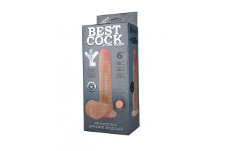 Телесный фаллоимитатор на присоске F&F BEST COCK 6 - 19 см.