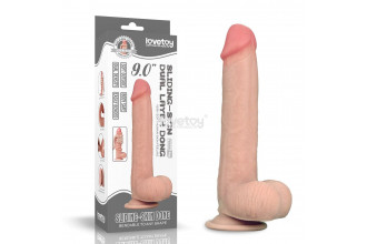 Телесный фаллоимитатор Sliding Skin Dual-Layered 9.0 - 23 см.