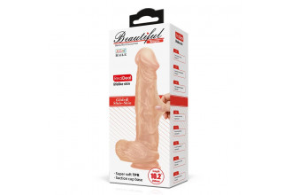 Телесный фаллоимитатор Berqrisi на присоске - 26 см.