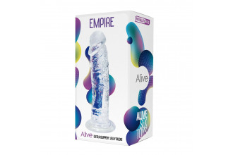 Прозрачный фаллоимитатор на присоске Empire Jelly Dildo - 19,3 см.