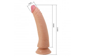 Телесный фаллоимитатор с эффектом скользящей кожи Kable - 21 см.