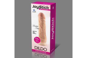 Телесный фаллоимитатор JoyStick на присоске - 17,4 см.
