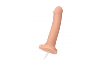 Телесный фаллос с имитацией эякуляции Silicon Cum Dildo L - 19,6 см.