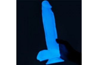 Прозрачный, светящийся в темноте фаллоимитатор Lumino Play Dildo - 21,5 см.