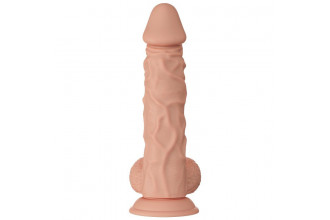 Телесный фаллоимитатор-реалистик Buraq на присоске - 24 см.