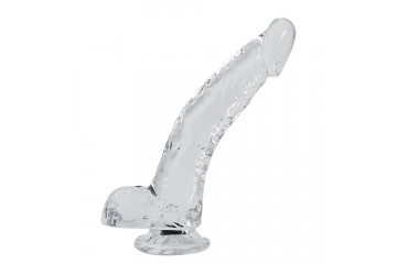 Прозрачный фаллоимитатор на присоске Stallion Jelly Dildo - 22 см.