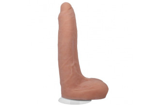 Телесный фаллоимитатор с мошонкой на съемной присоске Owen Gray Signature Cocks - 23,5 см.
