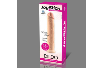 Телесный фаллоимитатор JoyStick на присоске - 19,2 см.