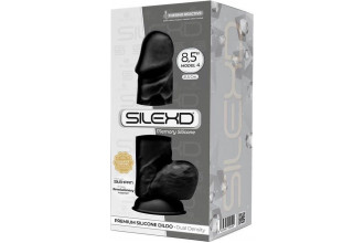 Черный фаллоимитатор SILEXD Model 4 - 21,5 см.