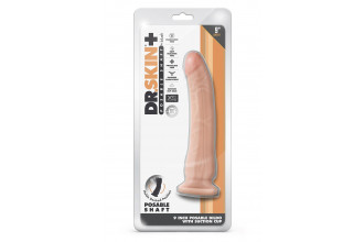 Телесный фаллоимитатор на присоске 9-Inch Posable Dildo - 22,8 см.