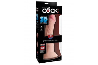 Телесный фаллоимитатор на присоске 8 Triple Density Cock - 24,1 см.