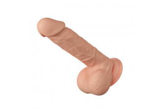 Телесный реалистичный фаллоимитатор с присоской Bahamut - 21,8 см.