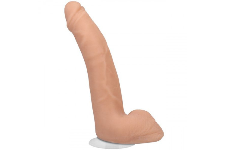 Телесный фаллоимитатор на съемной присоске Quinton James Signature Cocks - 24,1 см.