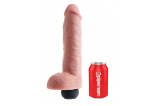Телесный фаллоимитатор с функцией семяизвержения 11 Squirting Cock with balls - 27,9 см.