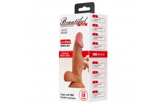 Реалистичный фаллоимитатор-мулат Zebulon - 19,4 см.