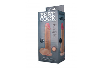 Телесный фаллоимитатор на присоске BEST COCK 7 - 20 см.